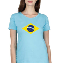 Load image into Gallery viewer, Brazil T-Shirt for Women-Light Blue-Ektarfa.online
