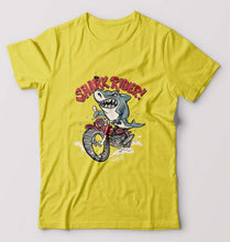 Load image into Gallery viewer, Shark Rider T-Shirt for Men-Yellow-Ektarfa.online
