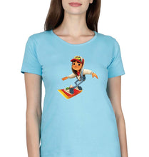 Load image into Gallery viewer, Subway Surfers T-Shirt for Women-Light Blue-Ektarfa.online
