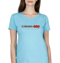 Load image into Gallery viewer, CYBORG009 CALL OF JUSTICE T-Shirt for Women-Sky Blue-Ektarfa.online
