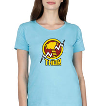 Load image into Gallery viewer, Thor Superhero T-Shirt for Women-Light Blue-Ektarfa.online
