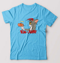 Load image into Gallery viewer, Tom and Jerry T-Shirt for Men-Light Blue-Ektarfa.online
