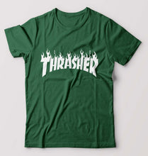 Load image into Gallery viewer, Thrasher T-Shirt for Men-Bottle Green-Ektarfa.online
