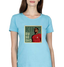 Load image into Gallery viewer, Eusébio T-Shirt for Women-Light Blue-Ektarfa.online
