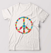 Load image into Gallery viewer, Trippy Psychedelic Peace T-Shirt for Men-White-Ektarfa.online
