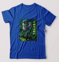 Load image into Gallery viewer, Sebastian Vettel F1 T-Shirt for Men-S(38 Inches)-Royal Blue-Ektarfa.online
