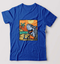 Load image into Gallery viewer, Shark T-Shirt for Men-Royal Blue-Ektarfa.online
