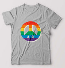 Load image into Gallery viewer, Peace Pride T-Shirt for Men-Grey Melange-Ektarfa.online
