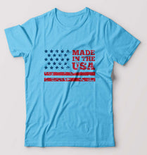 Load image into Gallery viewer, USA America T-Shirt for Men-Light Blue-Ektarfa.online
