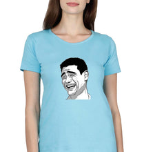 Load image into Gallery viewer, Yao Ming Face(Bitch Please) T-Shirt for Women-Sky Blue-Ektarfa.online
