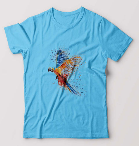 Parrot T-Shirt for Men-Light Blue-Ektarfa.online