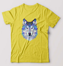 Load image into Gallery viewer, Wolf T-Shirt for Men-Yellow-Ektarfa.online

