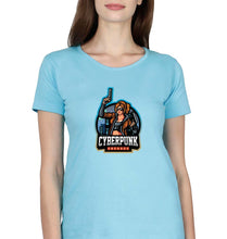 Load image into Gallery viewer, Cyberpunk T-Shirt for Women-Light Blue-Ektarfa.online
