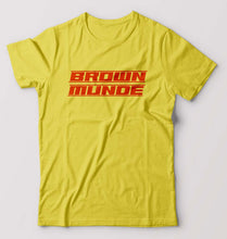 Load image into Gallery viewer, AP Dhillon Brown Munde T-Shirt for Men-Yellow-Ektarfa.online
