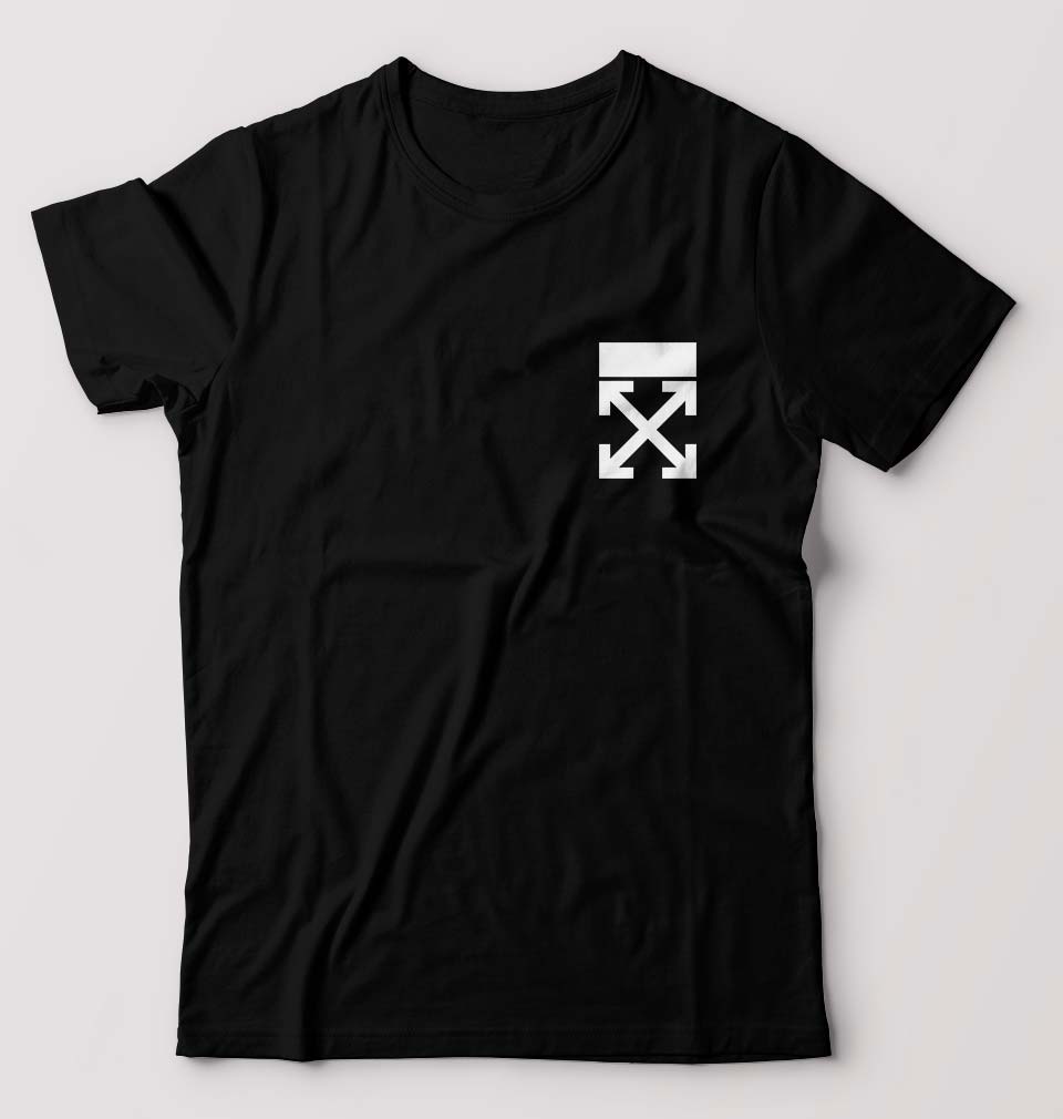 off White logo T-Shirt for Men-Black-Ektarfa.online