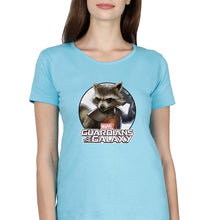 Load image into Gallery viewer, Rocket Raccoon T-Shirt for Women-Light Blue-Ektarfa.online
