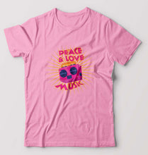 Load image into Gallery viewer, Psychedelic Music Peace Love T-Shirt for Men-Light Baby Pink-Ektarfa.online
