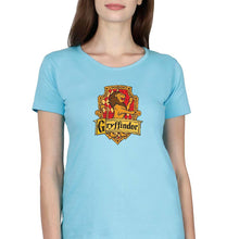 Load image into Gallery viewer, Harry Potter Gryffindor T-Shirt for Women-Light Blue-Ektarfa.online
