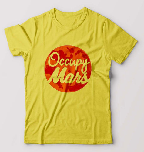 Occupy Mars Elon Musk T-Shirt for Men-Yellow-Ektarfa.online