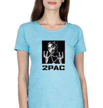 Load image into Gallery viewer, Tupac 2Pac T-Shirt for Women-Light Blue-Ektarfa.online
