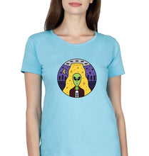 Load image into Gallery viewer, Alien T-Shirt for Women-Light Blue-Ektarfa.online
