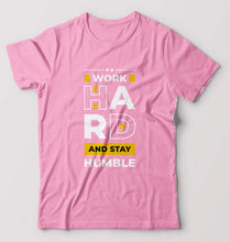 Load image into Gallery viewer, Work Hard T-Shirt for Men-Light Baby Pink-Ektarfa.online
