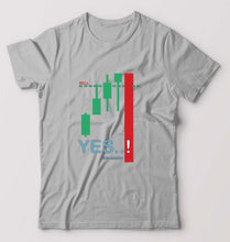 Load image into Gallery viewer, Share Market(Stock Market) T-Shirt for Men-S(38 Inches)-Grey Melange-Ektarfa.online

