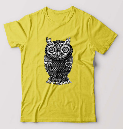 Owl T-Shirt for Men-Yellow-Ektarfa.online