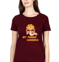Load image into Gallery viewer, Ganpati JI(Ganesh) T-Shirt for Women-Maroon-Ektarfa.online

