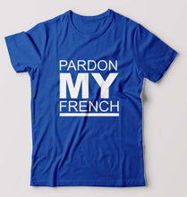 Load image into Gallery viewer, Pardon My French T-Shirt for Men-Royal Blue-Ektarfa.online
