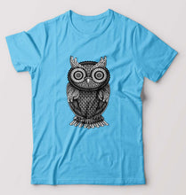 Load image into Gallery viewer, Owl T-Shirt for Men-Light Blue-Ektarfa.online

