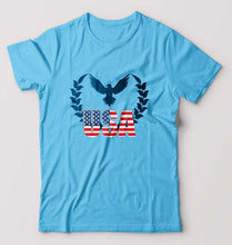 Load image into Gallery viewer, USA America T-Shirt for Men-Light Blue-Ektarfa.online
