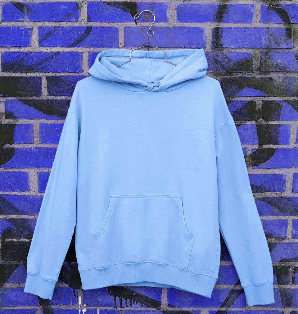 Plain Light Blue Unisex Hoodie For Men/Women