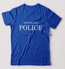 Load image into Gallery viewer, AA Rahi Hai Police T-Shirt for Men-Royal Blue-Ektarfa.online
