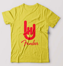 Load image into Gallery viewer, Fender Rock Hand T-Shirt for Men-Yellow-Ektarfa.online
