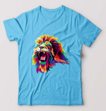 Load image into Gallery viewer, Lion T-Shirt for Men-Light Blue-Ektarfa.online
