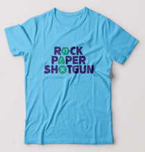 Load image into Gallery viewer, Rock Paper Shotgun T-Shirt for Men-Light Blue-Ektarfa.online
