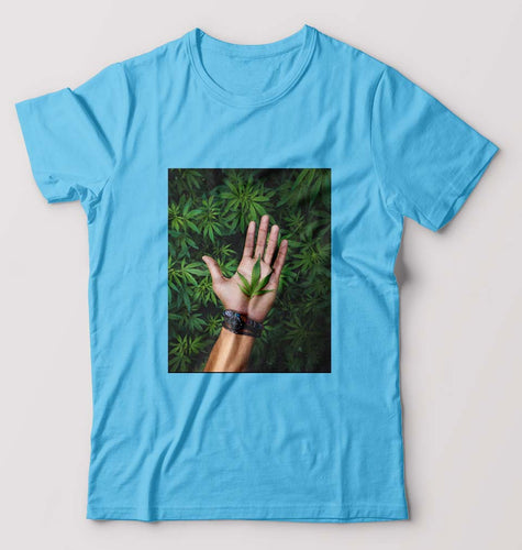 Weed T-Shirt for Men-Light Blue-Ektarfa.online