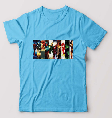 Superhero T-Shirt for Men-Light Blue-Ektarfa.online