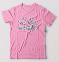 Load image into Gallery viewer, Sex Drugs Techno T-Shirt for Men-Light Baby Pink-Ektarfa.online
