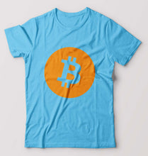 Load image into Gallery viewer, Cryptocurrency Bitcoin T-Shirt for Men-Light Blue-Ektarfa.online
