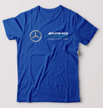 Load image into Gallery viewer, Mercedes AMG Petronas F1 T-Shirt for Men-S(38 Inches)-Royal Blue-Ektarfa.online
