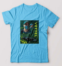 Load image into Gallery viewer, Sebastian Vettel F1 T-Shirt for Men-S(38 Inches)-Light Blue-Ektarfa.online
