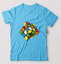 Load image into Gallery viewer, Rubik&#39;s Cube T-Shirt for Men-Light Blue-Ektarfa.online
