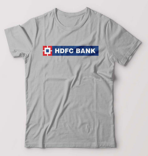 HDFC Bank T-Shirt for Men-S(38 Inches)-Grey-Ektarfa.online