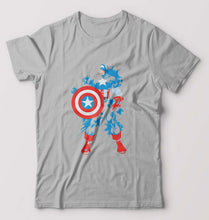 Load image into Gallery viewer, Captain America Superhero T-Shirt for Men-Grey Melange-Ektarfa.online
