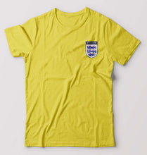 Load image into Gallery viewer, England Football T-Shirt for Men-S(38 Inches)-Yellow-Ektarfa.online
