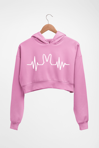 Rabbit Bunny Crop HOODIE FOR WOMEN-Light Baby Pink-Ektarfa.online