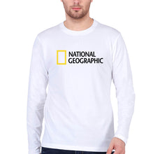 Load image into Gallery viewer, National geographic Full Sleeves T-Shirt for Men-White-Ektarfa.online
