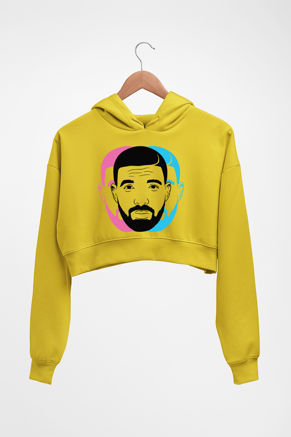 Drake Crop HOODIE FOR WOMEN-Mustard Yellow-Ektarfa.online